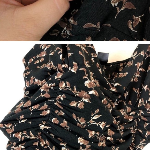 I. Joah Tank Top, w/ Florals and Ruched - Picture 2 of 3